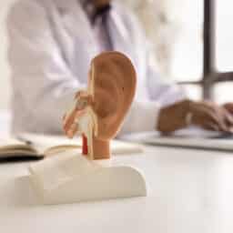 Ear model at doctor's office